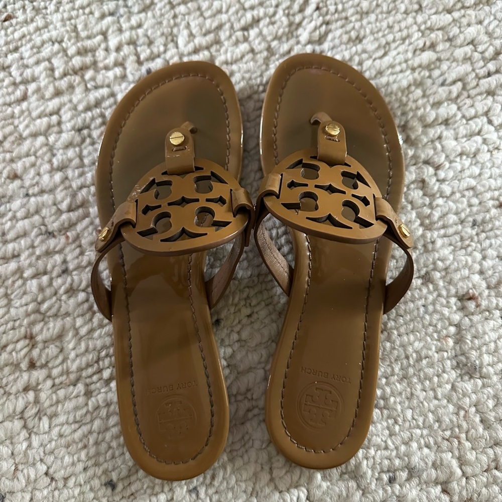 Tory Burch Brown Cut-Out Sandals